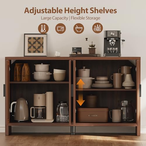 Rattan Buffet Cabinet with Storage, view 5