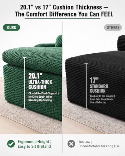 59.8" Chaise Lounge Chair Indoor,20.1" Deep Seat, Green, view 5