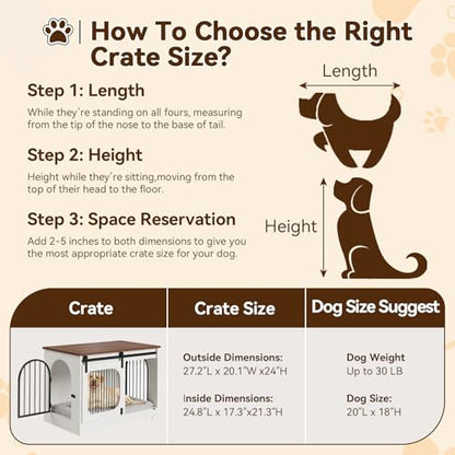 Dog Crate Furniture with Bed Mat, 39.4" Dog Kennel for Dogs Up to 70 Lb, view 6