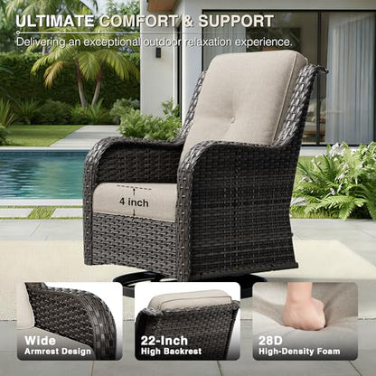 3 Piece Wicker Patio Furniture Set, view 6