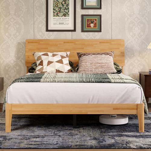 Queen Bed Frame with 3-Level Adjustable Storage Headboard, view 2