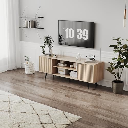 Modern TV Stand with Storage Cabinet, view 8