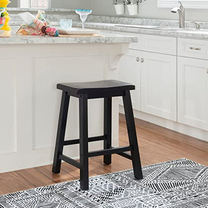 Powell Furniture Sand Through Terra Cotta Counter Stool, 24", Antique Black