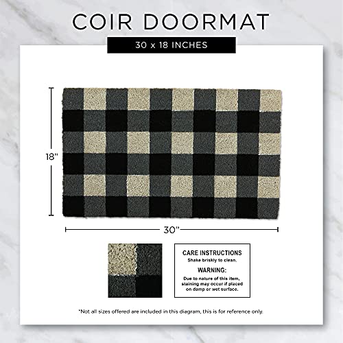 Animal Collection Natural Coir Doormat, 17x29, Indian Elephant