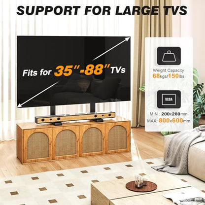Table Top TV Stand Universal for 35-88 Inch Flat & Curved TVs, view 7