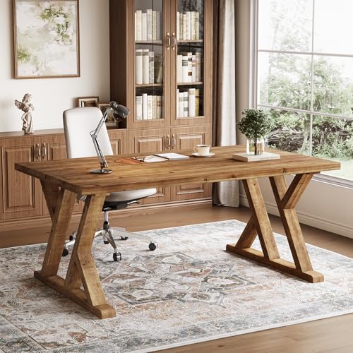 63" Solid Wood Executive Desk for Home Office, view 5