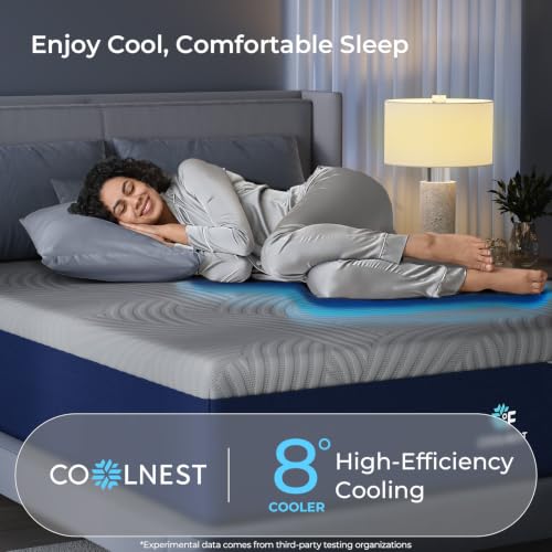 CoolNest Queen Mattress, 14 Inch Cooling Memory Foam Mattress, view 4
