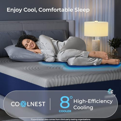CoolNest Queen Mattress, 14 Inch Cooling Memory Foam Mattress, view 4