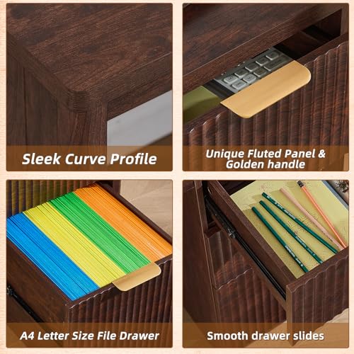 Office Desk 48" with 3 Drawers Storage File Cabinet, view 6