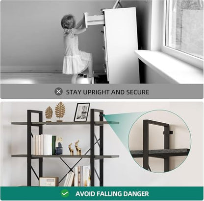 5-Tier Bookshelf | 70.9" Tall Bookshelves and BookCases with 5 Shelves Display Storage Shelves for Home Office, Living Room, Charcoal Gray