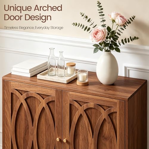 94.5” Mid Century Modern Sideboard Buffet Cabinet with Storage, view 4
