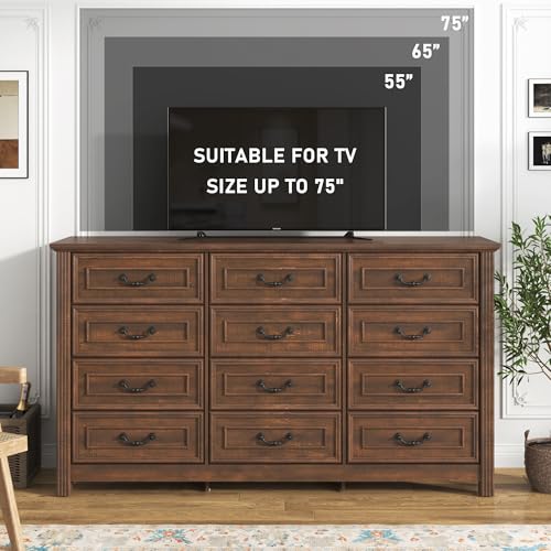Farmhouse 12 Drawer Dresser for Bedroom, view 6