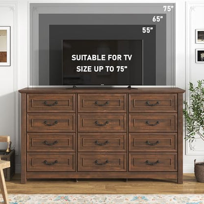 Farmhouse 12 Drawer Dresser for Bedroom, view 6