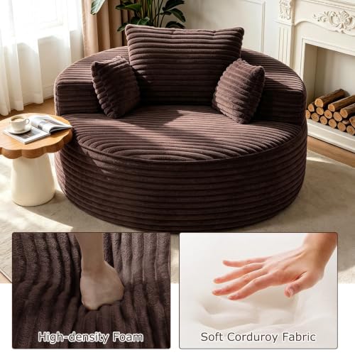 Oversized Round Chaise Longue Chair Indoor, view 4