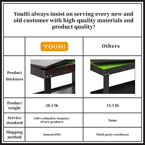 Kids Activity Table with Board for Bricks Activity Play Table (Dark Brown), view 7
