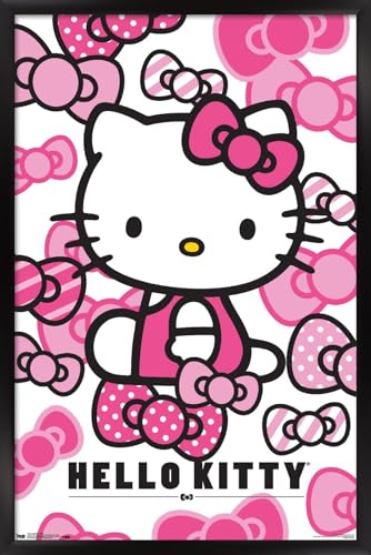 Hello Kitty - Bows Wall Poster, 14.725" x 22.375", Black Framed Version