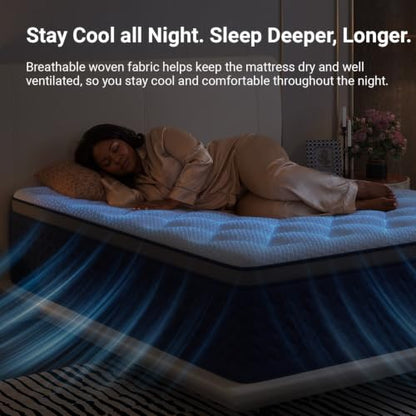 SyncDeep Full Mattress 12 Inch, Firm Hybrid Cooling, Lumbar Support, view 5