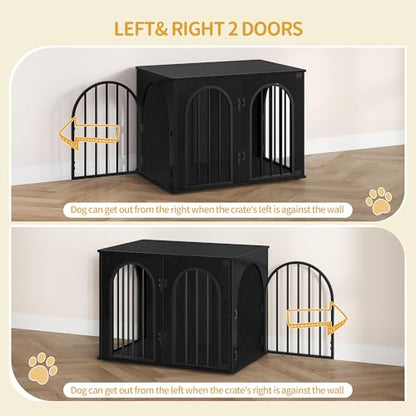 31.5'' Dog Crate Furniture,Dog Kennel Indoor for Small/Medium Dogs, view 5