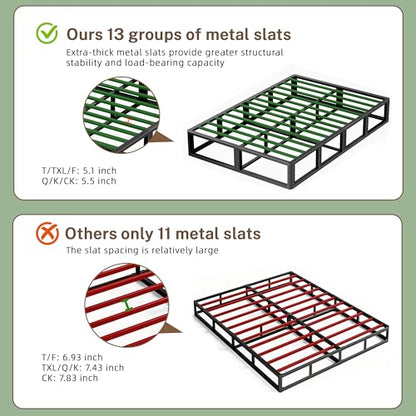 10 Inch Full Metal Bed Frame with Round Corner, 3000 LBS Heavy Duty, view 6