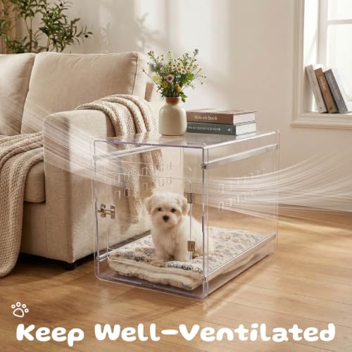 Dog Crate Furniture, Clear Indoor Dog Kennel for Small to Medium Dog, view 5