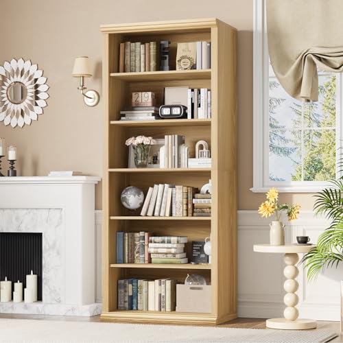 Bookcase and Bookshelves, 28" W Tall Bookshelf, Natural Oak, view 2