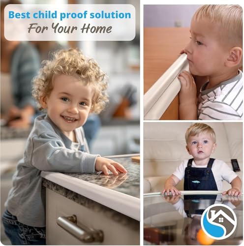 Furniture Edge Guards | 16ft Protective Protective Foam Cushion | Baby Child Proofing Set NonToxic for Table, Fireplace, Countertop | Beige