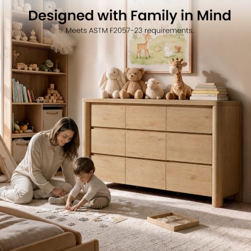 9 Drawer Dresser for Bedroom, view 7
