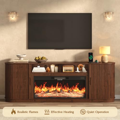 85.6" Fireplace TV Stand for TV Up to 90", view 6