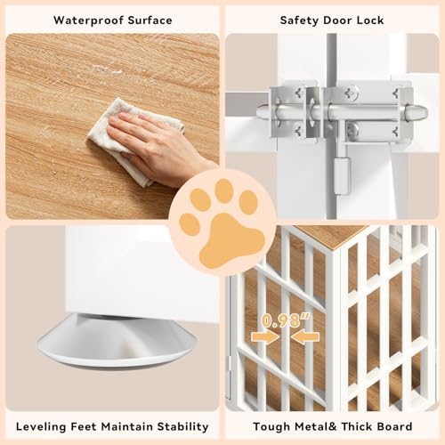 46 Inch Heavy Duty Dog Crate Furniture for Large Dogs, view 6