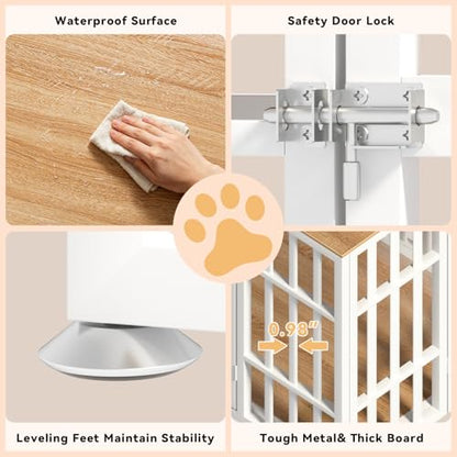 46 Inch Heavy Duty Dog Crate Furniture for Large Dogs, view 6