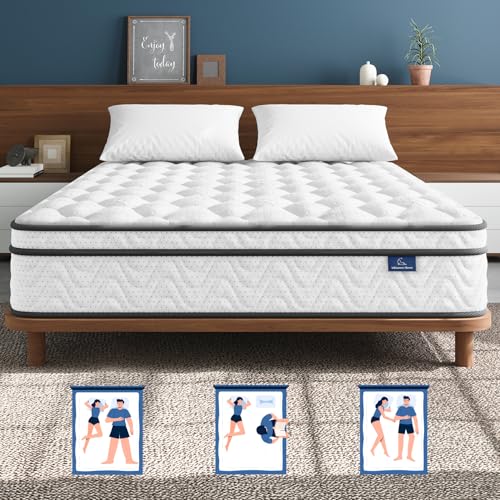 Full Mattress 12 Inch, Cool Sleep Hybrid Double Mattress in a Box, view 2