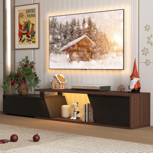 Extendable TV Stand, LED Entertainment Center, 63" - 90.6", view 2