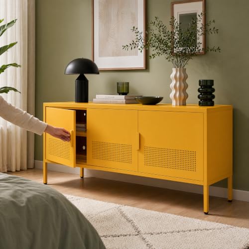 22" H Metal TV Stand Storage Cabinet, view 8