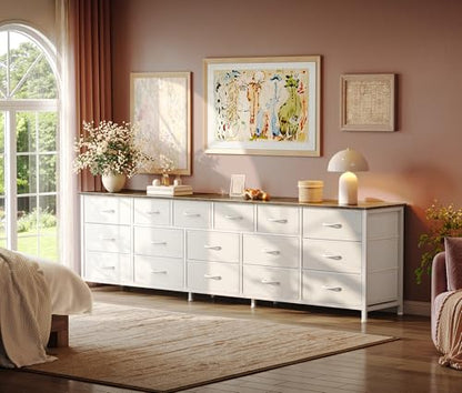 77.6" Long Dresser for Bedroom, 16 Drawer Fabric Dresser for Closet, view 8