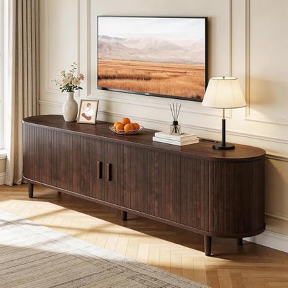 65" Mid Century Modern TV Stand with Power Outlet, view 2