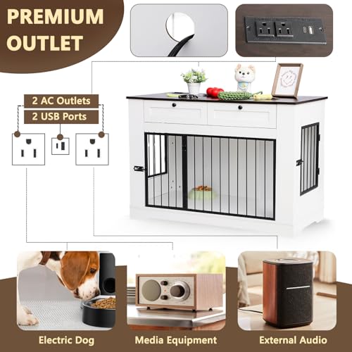 Large Dog Crate Furniture-Decorative Heavy Duty Dog Cage Indoor, view 4