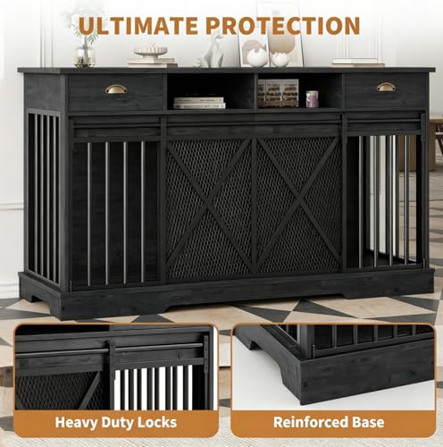 Dog Crate Furniture with Removable Divider, view 6
