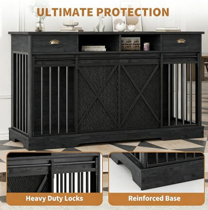 Dog Crate Furniture with Removable Divider, view 6