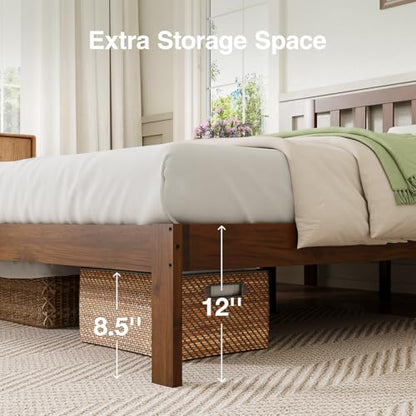 12 Inch Queen Bed Frame with Headboard, view 7