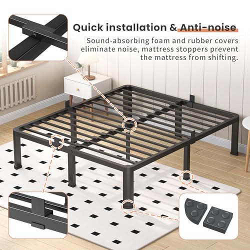 Heavy Duty Queen Bed Frame with Round Corners, view 6
