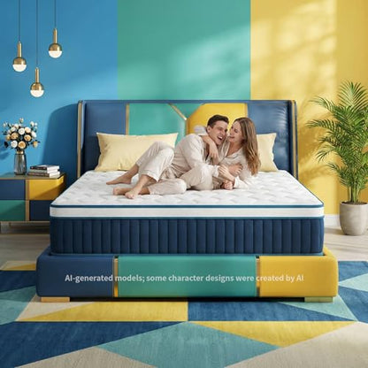 CorePillow12 Inch Full Luxury Hybrid Mattress, Medium Firm, Zoned Support, view 5