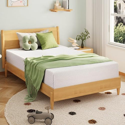 EGOHOME 5 Inch Twin Mattress for Kids, Green Tea Memory Foam, Bed in A Box, view 2