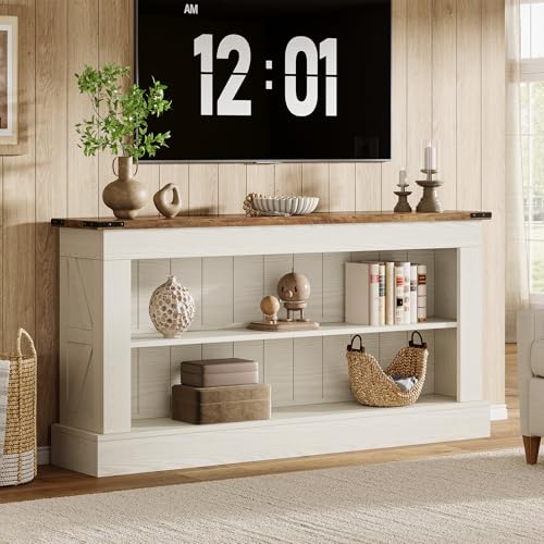 Tribesigns TV Stand, Farmhouse TV Stand for 50-70 Inches TVs, view 2