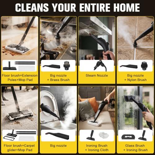 4.5 Bar 300°F Steam Cleaner for Bathroom, Kitchen, Floor & Grout, view 5