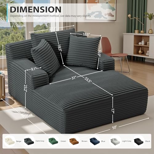 50 Inch Chaise Lounge Chair Indoor, view 3