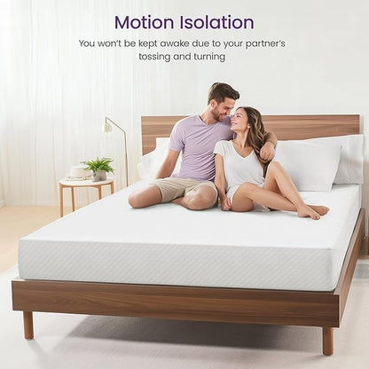 8 Inch Queen Cooling Gel Memory Foam Mattress for Cool Sleep Medium Feel CertiPUR-US Certified Foam, Mattress in a Box Pressure Relief Removable Cover No Fiberglass (Queen, 8 in)