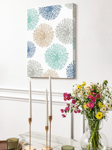 NuYeBiofx Abstract Dandelion Spring Floral Canvas Wall Art Prints,48"x32" Framed Picture Artwork Watercolor Wild Flower Printed Canvas Oil Painting for Living Room Bedroom Office,Ready to Hang