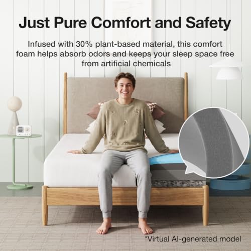 Twin Bed Mattress, 8 Inch Twin Size Mattress with Gel Memory Foam, view 7