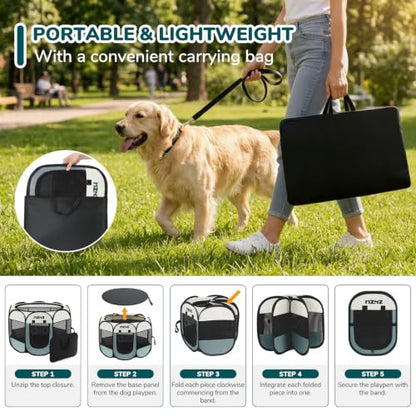 Dog Playpen, Portable Cat Playpen Crate Indoor for Dogs Cats Rabbits, view 6