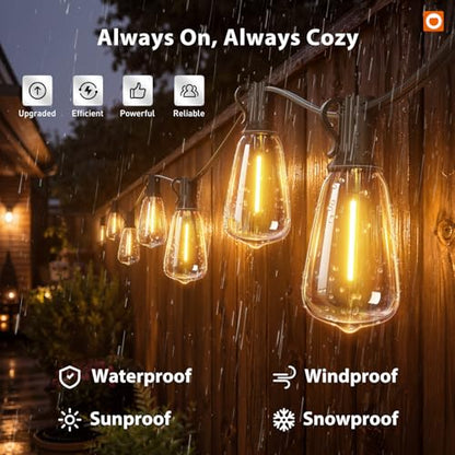 198FT Outdoor String Lights for Outside with Remote Waterproof Patio Lights, view 4